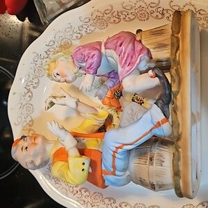 8" Rare mid-century Lefton Porcelain Capodimonte Wonder child Statue unmarked